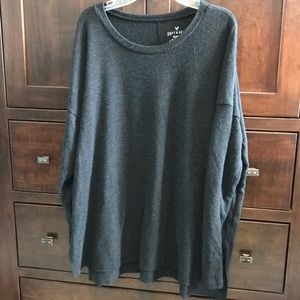 gray plusy soft & sexy american eagle long sleeve